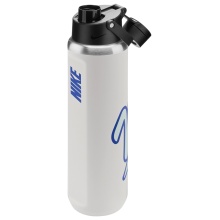 Nike Butelka do picia Recharge Chug Bottle Stal nierdzewna biała/niebieska 709ml